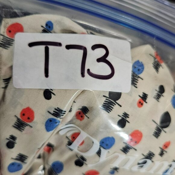 Maeve Womens Button-Down Blouse Polka Dot Heads Top Hat Print Roll Long Sleeve M - Picture 10 of 10